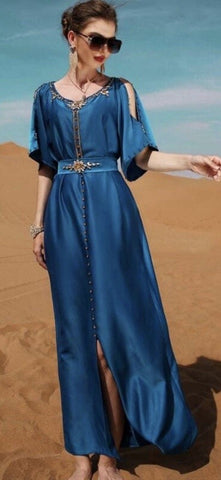 Kaftan dress-Blue