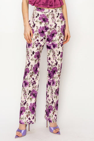 Purple flower pants