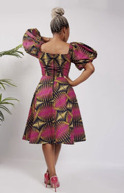 Arie Bandage Colorblock Midi Dress
