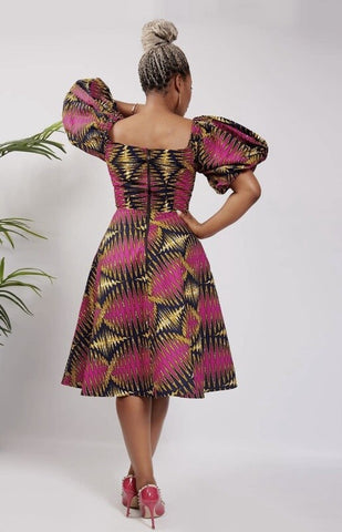 Arie Bandage Colorblock Midi Dress