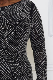 Diamond Embellished Bodycon Dress