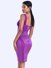 Dahlia Mesh Corset Satin Dress