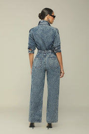 Washed Denim Shirts Jacket and Pants Set