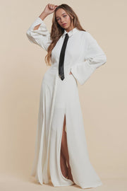 Elena 2 Piece Dress/Short Black Tie Set