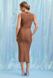 Arie Bandage Colorblock Midi Dress