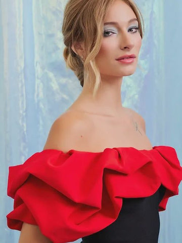 Fiesta Time Bandage Colorblock Ruffle Dress