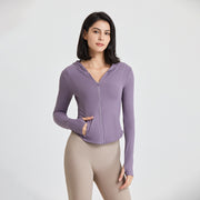 Hooded Running Workout Clothes Top