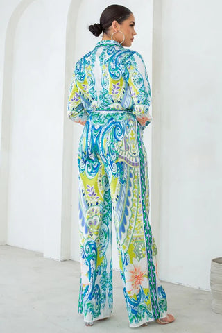 SHIRTS WITH WIDE PANTS SET-LEMON