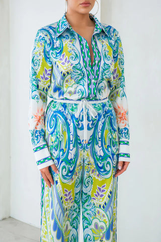 SHIRTS WITH WIDE PANTS SET-LEMON