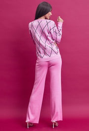 Lia Checkered Knit Set