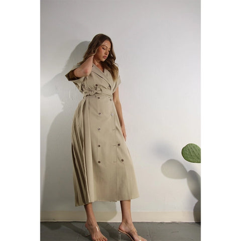 Mina Pleated back Trench Jacket