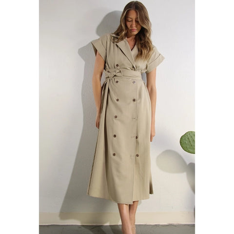 Mina Pleated back Trench Jacket