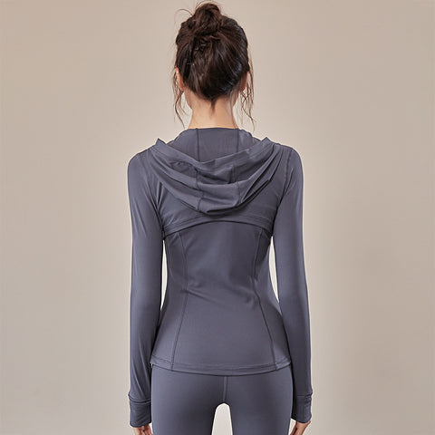 Hooded Sportswear Women's Outerwear Workout Clothes