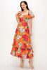Open back ruffle maxi dress